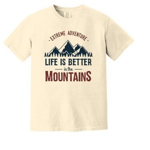 Simply Sage Market Men's Life Is Better In The Mountains Colorful Short Sleeve Garment Dyed Tee - 1 of 2