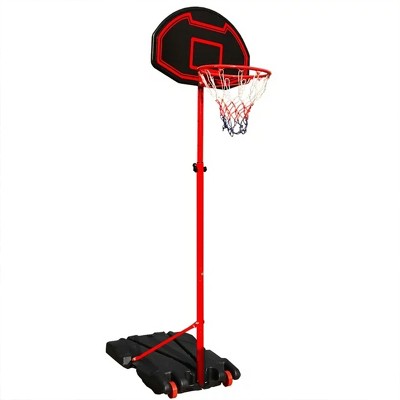 SUGIFT 28" Portable Basketball Hoop System 5.2-7ft Height Adjustable