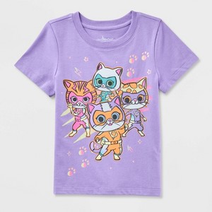 Toddler Girls' Disney Super Kitties T-Shirt - Purple - 1 of 3