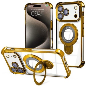 Entronix [Magnetic] Case Compatible with iPhone 17 Pro Max - [Clear Back] Luxury Glossy Gripstand - 1 of 4
