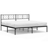 vidaXL Metal Bed Frame with Headboard Black 72 in.x83.9 in. California King - image 2 of 4