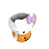 Zak Designs 12 fl oz Sculpted Hello Kitty Dolomite Mug Orange/White - 3 of 4