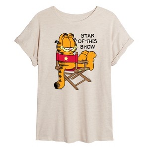 Women's - Garfield - Star Of This Show Oversized Graphic T-Shirt - 1 of 4