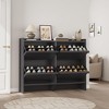 4-Drawer Flip Shoe Cabinet with Adjustable Shelf - Versatile Wooden Storage Organizer for Hallway, Entryway & Living Room - 3 of 4