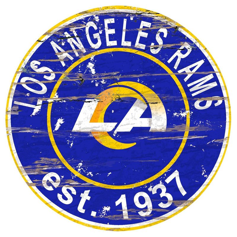 NFL Los Angeles Rams Established 12&#34; Circular Sign, 1 of 4