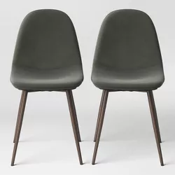 2pc Copley Recycled Upholstered Dining Chairs Green Velvet - Project 62™