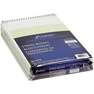 Ampad Steno Pad 6" x 9" Gregg Ruled 70 Sheets White 2657179