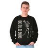 Funny Swing to the End Skeleton Golf Men's Crewneck Sweatshirt Brisco Brands - 3 of 4