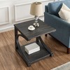 NicBex Modern Unique-Shaped Coffee Table with Storage,Solid Wood Side Table,Center Table for Livng Room,Kitchen - 2 of 4