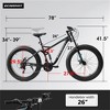 VASIP 26" Fat Tires Mountain Bike, 21-Speed All Terrain Bicycle with Disc Brakes & 4" Wide Fat Tire, City Snow Beach Bike for Men and Women - 3 of 4