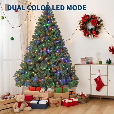 Premium Spruce Artificial Holiday Christmas Tree for Home, Office, Party Decoration w/ 1,450 Branch Tips, Easy Assembly, Metal Hinges & Foldable Base