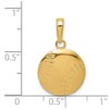 Black Bow Jewelry 14k Yellow Gold Flat Back Polished Baseball Pendant, 14mm (9/16 inch) - 4 of 4