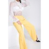 Slickblue Wide Leg Pants with Side Slit, Women's Fashion Trousers, Trendy Design, S/M/L, Golden - 3 of 4