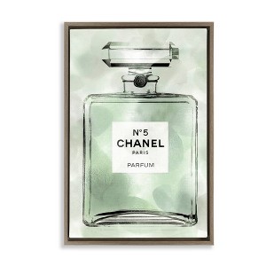 Stupell Industries Minimal Glam Brand Perfume Black Framed Floater Canvas Wall Art - 1 of 4