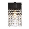 Elegant Lighting Phineas 1 light bath sconce in black with clear crystals - 3 of 4