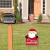 Big Dot of Happiness Jolly Santa Claus Merry Christmas - Outdoor Lawn Sign - Christmas Party Yard Sign - 1 Piece - 2 of 4