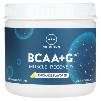 MRM Nutrition BCAA+G, Muscle Recovery, Lemonade, 6.35 oz (180 g)