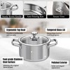 16-Piece Stainless Steel Cookware Set, Cookware with Glass Lids, Steamer, Utensil Sets, Pot Protectors & Apron, Oven & Dishwasher Safe - 4 of 4