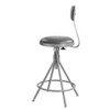 24"-30" Height Adjustable Heavy Duty Vinyl Padded Swivel Steel Accent Barstool with Backrest Gray - Hampden Furnishings - 3 of 4