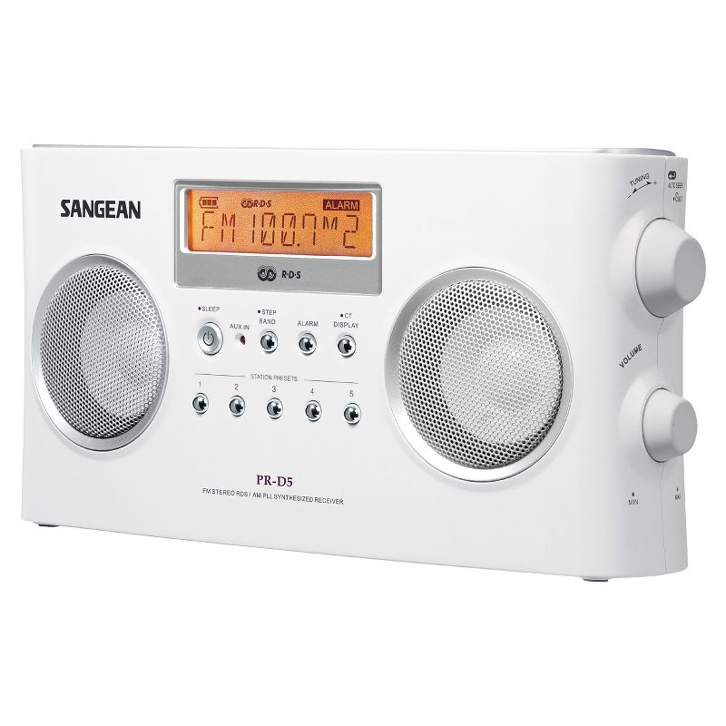 Sangean® PR-D5 FM-Stereo/AM Portable Digital-Tuning Radio, 1 of 7