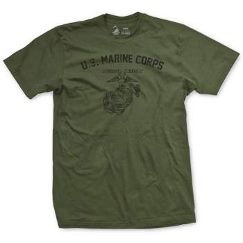 OUTSIDE THE WIRE Leatherneck for Life WW2 Vintage USMC Training OD T-Shirt
