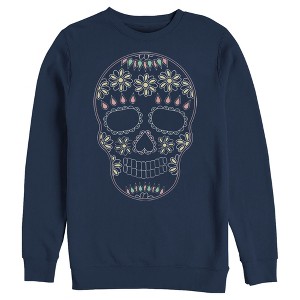 Men's Lost Gods Halloween Sugar Skull Sweatshirt - 1 of 4