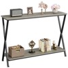 Console Sofa Tables, Narrow Entrance Sofa Table with Shelves, 2-Tier Industrial Entryway Table for Living Room, Foyer, Hallway, Behind Couch, Office - 2 of 4