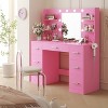 LACOO 43" Makeup Vanity with Mirrorand Adjustable Lights - 2 of 4
