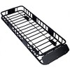 Garvee 38.5 x 43 Inch Universal Roof Rack Cargo Carrier Basket Rooftop Luggage Holder Carrier Basket for Camping Traveling 64 inches Long - 4 of 4