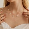 Turandoss Daisy Flower Pearl Necklaces for Women, Dainty 18K Gold Chain Flower Pearl Choker Necklace, Bride Bridesmaid Gifts, Wedding Gifts for Women - 2 of 4
