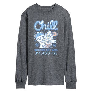 Men's - Instant Message - Polar Bear Ice Cream Long Sleeve Graphic T-Shirt - 1 of 4