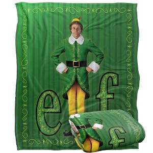 Kids' Elf Buddy The Elf Logo Silky Touch Blanket White 36X58 - 1 of 4