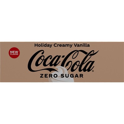 Coca-Cola Zero Sugar Holiday Creamy Vanilla Soda - 12pk/12 fl oz cans