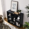 Cube Storage Bookshelf – Open Wood Display Shelf and Organizer Cabinet for Entryway or Living Room – The Pop Home - 2 of 4