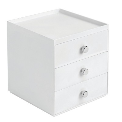 IDesign Dakota Vanity Organizer, White Marble