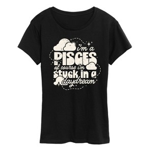 Women's - Instant Message - I'm A Pisces Daydream Short Sleeve Graphic T-Shirt - 1 of 4