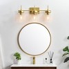 Elegant Lighting Harris 3 light Brass and Clear Bath Sconce - 3 of 3