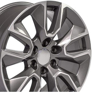 OE Wheels CV32 20 Inch Rim Fits Silverado 1500 RST Style 6x139.7 20x9 Gloss Gunmetal Machined - Hollander 5916 (1) - 1 of 4