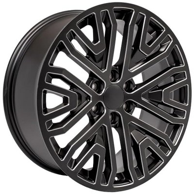 OE Wheels LLC CV37-22090-6550-28B Black Wheel Painted (22 x 9. inches /6 x 139 mm, 28 mm Offset)