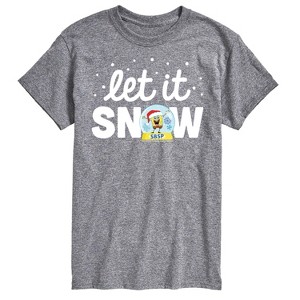 Men's - SpongeBob SquarePants - Let It Snow Christmas Short Sleeve Graphic T-Shirt - 1 of 4