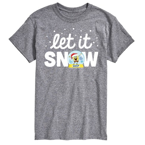 Men's - SpongeBob SquarePants - Let It Snow Christmas Short Sleeve Graphic T-Shirt - image 1 of 4