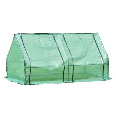 Aoodor 6 x 3 x 3 ft Mini Greenhouse with 2 Zipper Doors, Water-Resistant, UV-Protected for Flowers, Vegetables, and Herbs