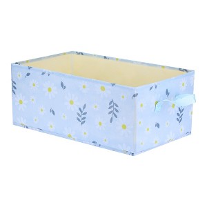 Unique Bargains Fabric Collapsible Printed Storage Bins with Handles - 1 of 4