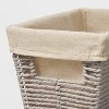 10.25" x 6" x 6" Small Woven Twisted Paper Rope Tapered Basket Gray - Brightroom™ - 3 of 4