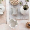 Storied Home 7.25 Inches Stoneware Ruffled Planter with Sand Finish and Reactive Glaze, Holds 4 Inches Pot, White - 3 of 4