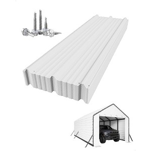 COZONY Metal Roofing Panel Set, Galvanized Steel Ribbed Sheets for Carport Canopy and Outdoor Shelter Construction - 1 of 4