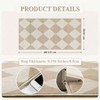 Checkered Print Washable Runners Hallways 2x4 Ultra Beige Small Rugs Entryway Low Pile Non Slip Bathroom Rug Modern - 2 of 4