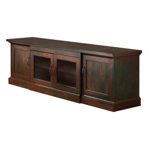 Octafar Multi Functional Storage TV Stand for TVs up to 75" Vintage Walnut - HOMES: Inside + Out: Media Console with Cabinets - 1 of 3