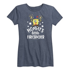 Women's - SpongeBob SquarePants - Mommy's Little Firecracker Short Sleeve Graphic T-Shirt - 1 of 4