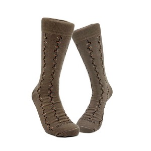 Classy Brown Patterned Socks (Men's Sizes Adult Large) from the Sock Panda - 1 of 4